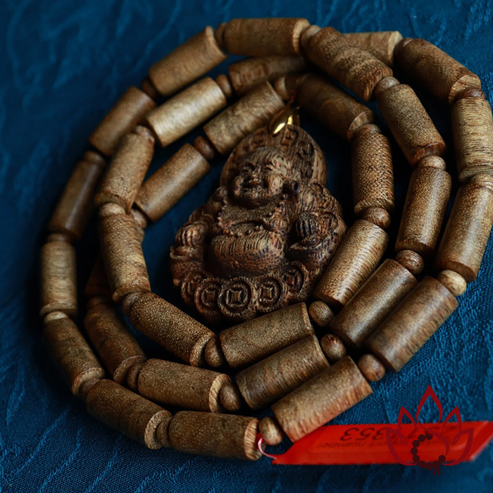 Dây Chuyền Trầm Hương Trụ Trúc | 8 Ly | Trầm Tốc Kiến Tự Nhiên Lâu Năm